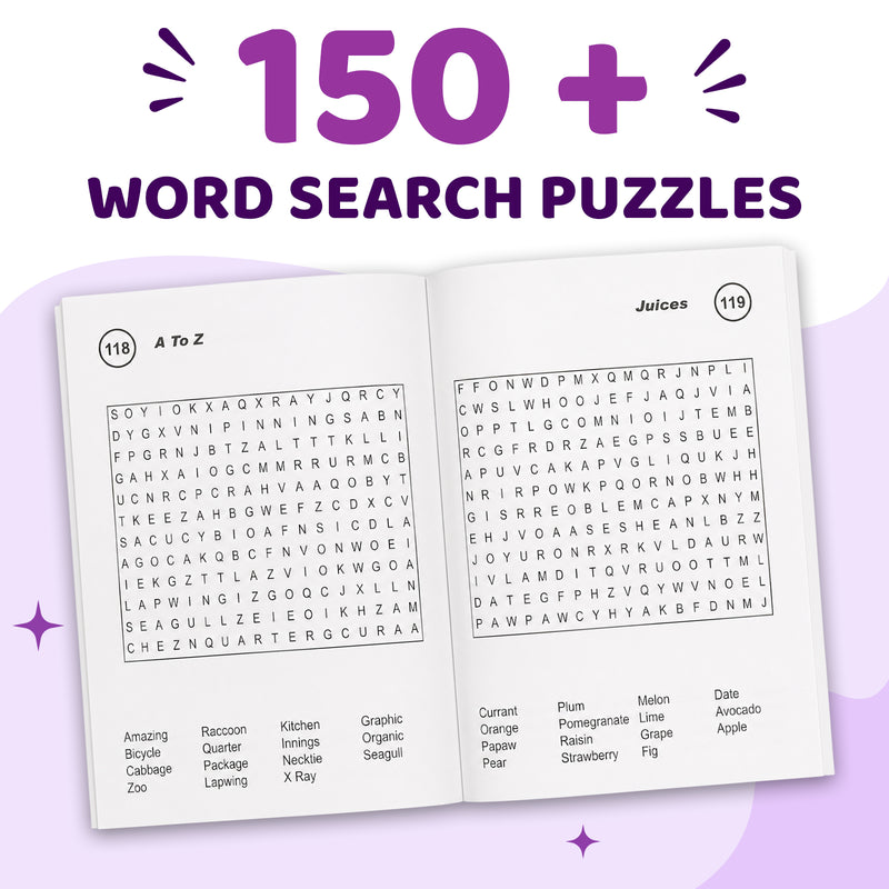 Amazing Word Search Puzzle Book Brain Games & Vocabulary Builder for Kids & Adults (Age 8+ Years)