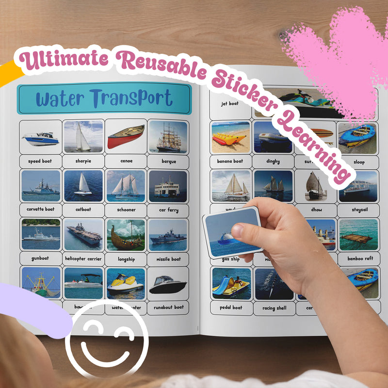 400+ Ultimate Stickers Things That Move for Kids – Fun Learning Activity Book (Age 3+ Years)