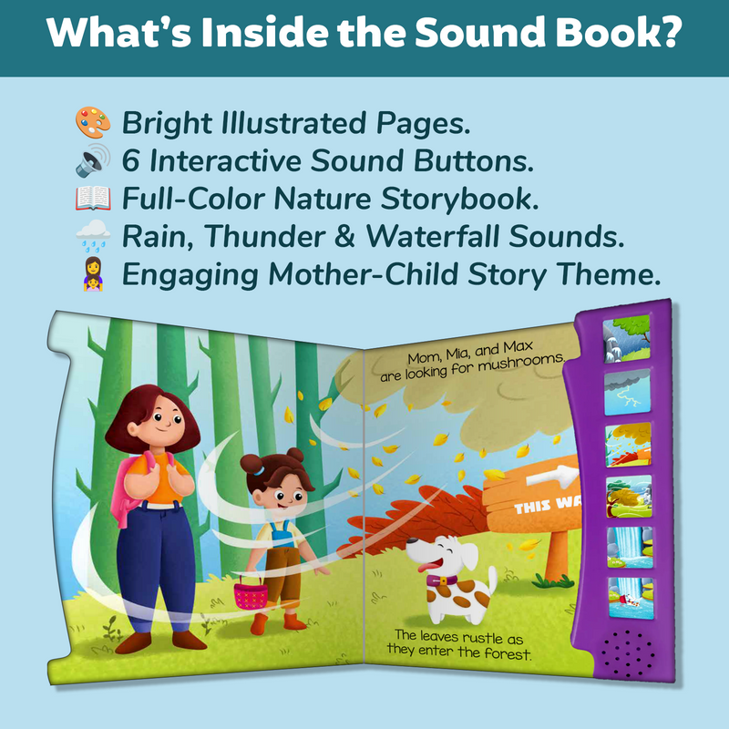 I Explore Nature Sound Book for Kids – Magic Noise Book with 6 Real Sound Effects (Age 1+ Years)