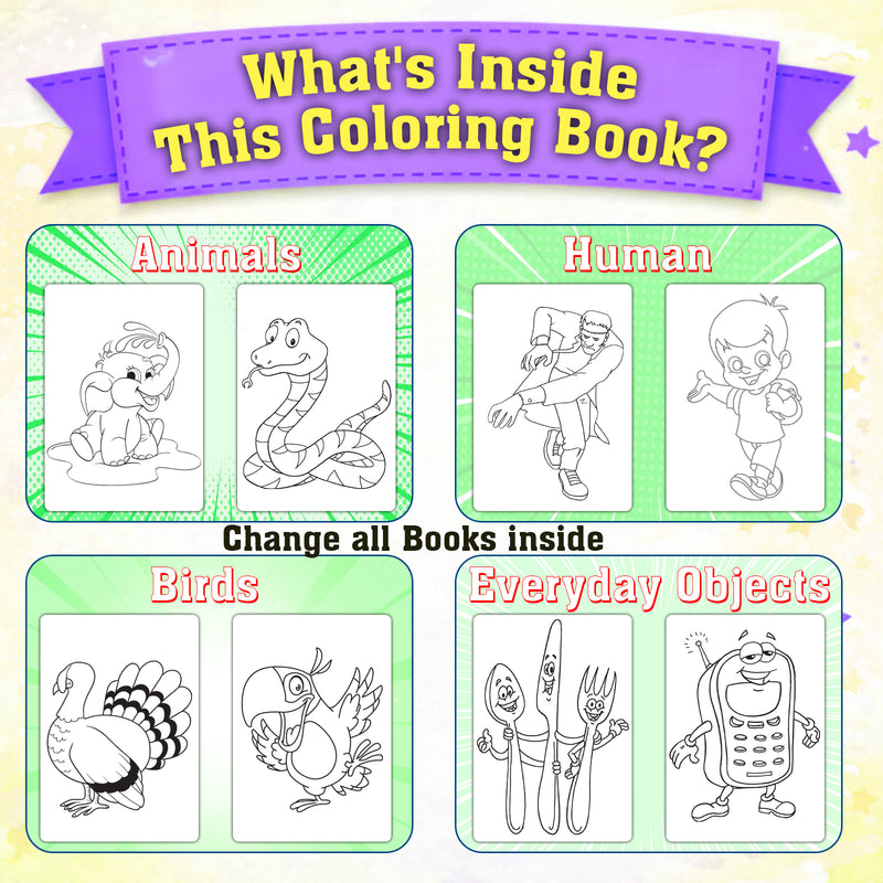 Jumbo Cartoon Colouring Book 1 for Kids – Creative Colouring Books with 140+ Fun Pictures (Age 3+ Years)