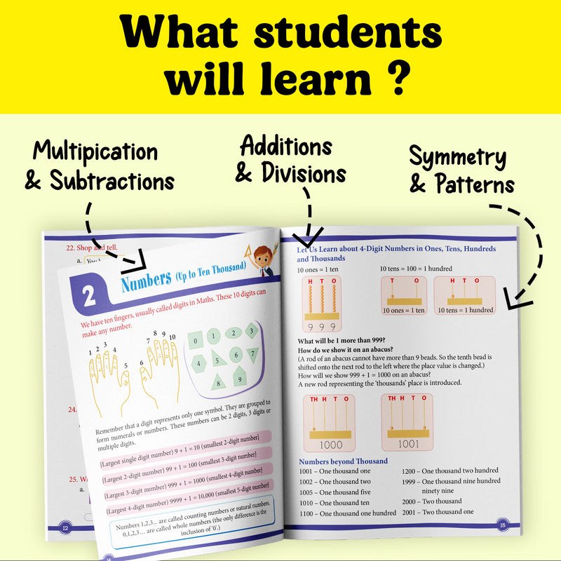 Pegasus Primary Mathematics Book 3 for Kids – Addition, Subtraction & Multiplication Workbook (Age 4+ Years)