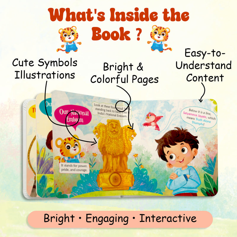 National Symbols of India – Early Learning Board Book for Kids (Age 3–6 Years) | Toddler Activity Books