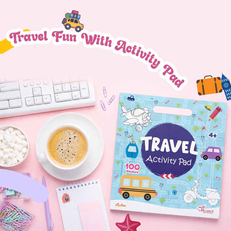Travel Activity Pad with Stickers, Mazes, Puzzles & Travel-Themed Colouring (Age 4+ Years)
