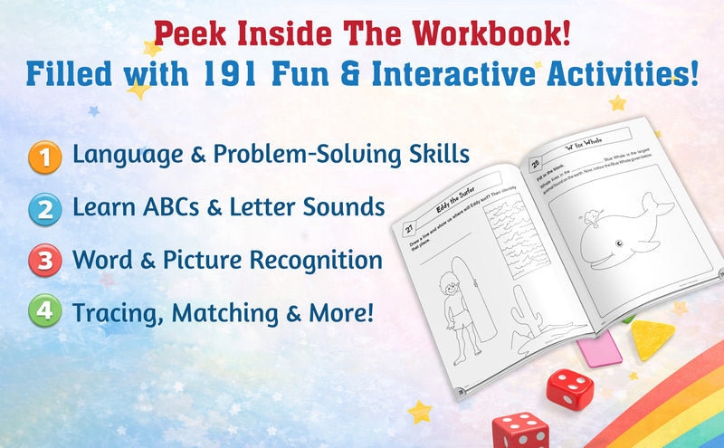My Early English Workbook Pre K for Kids –191 Fun Activities for Letters & Early Learning  (Age 3+Years)