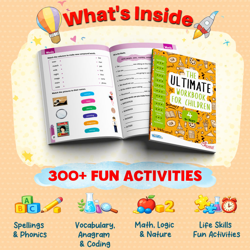 The Ultimate Workbook for Children: 4 – Early Learning & Educational Book for Kids (Age 3+ Years)