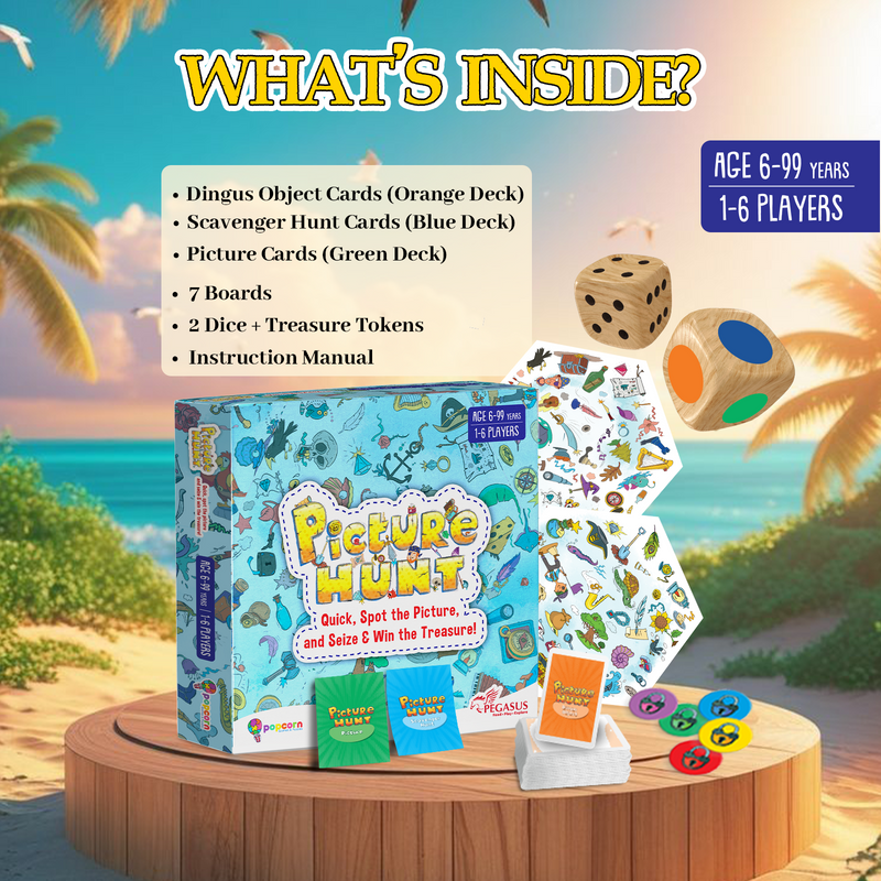 Picture Hunt – Board Game for Kids and Family (Age 6–99 Years) | Brain Game | 1–6 Players