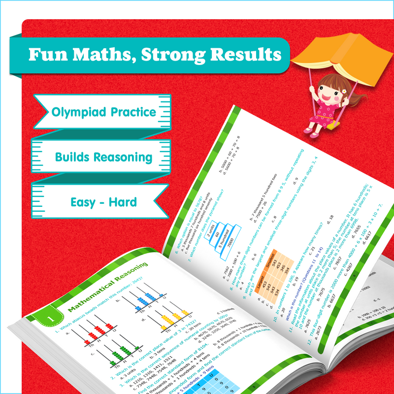 Maths Olympiad Workbook 3 | Practice Activity Book with Step-by-Step Solutions (Age 6+ Years)