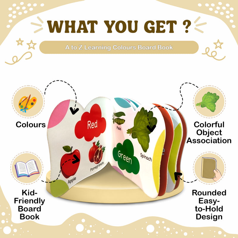 A to Z Learning Colours Board Book for Kids –Colour Picture Early Learning (Age 1+ Years)