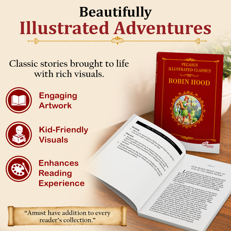 Robin Hood: Level 6 – Illustrated Adventure Story for Kids Age 8+ Years