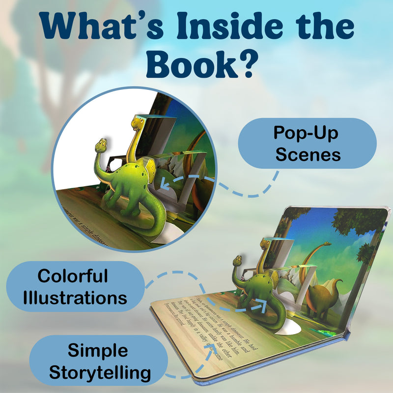Simba, the Apatosaurus – Pop-Up Book for Kids | Bedtime Story About Being Big-Hearted  (Age 2+ Years)