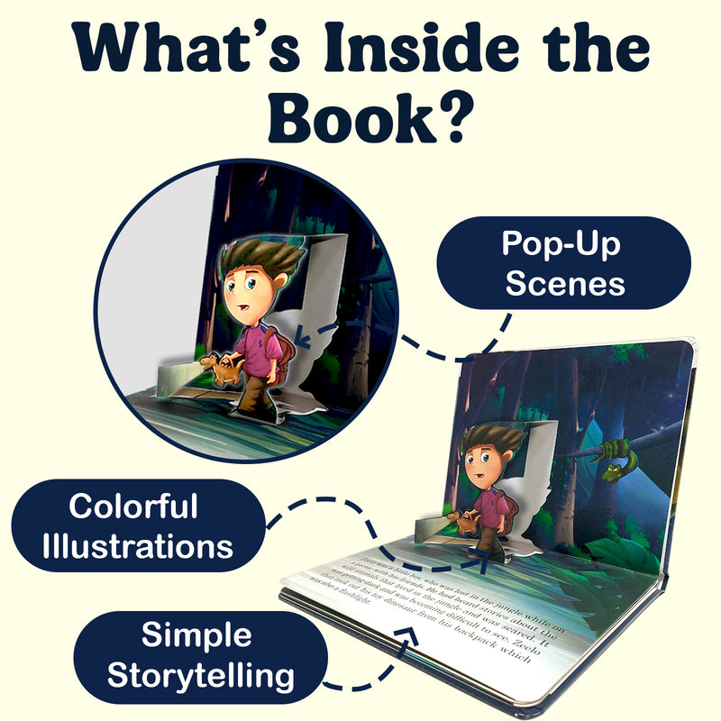 Velo, the Velociraptor – Pop-Up Book for Kids | Bedtime Story About Kindness & Adventure (Age 2+ Years)