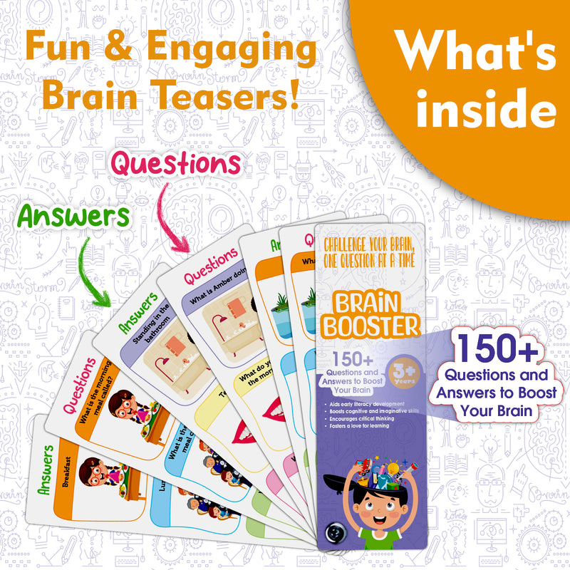 Brain Booster -Flash Card Memory Learning Game for Kids, Teens, and Adults (Age 3+ Years)