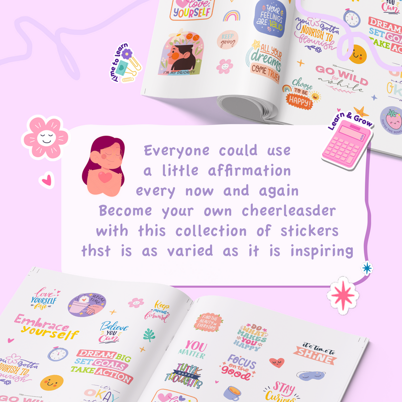 Affirmations Sticker Book for Kids – 100+ Positive Stickers for Creative Learning (Age 3+ Years)