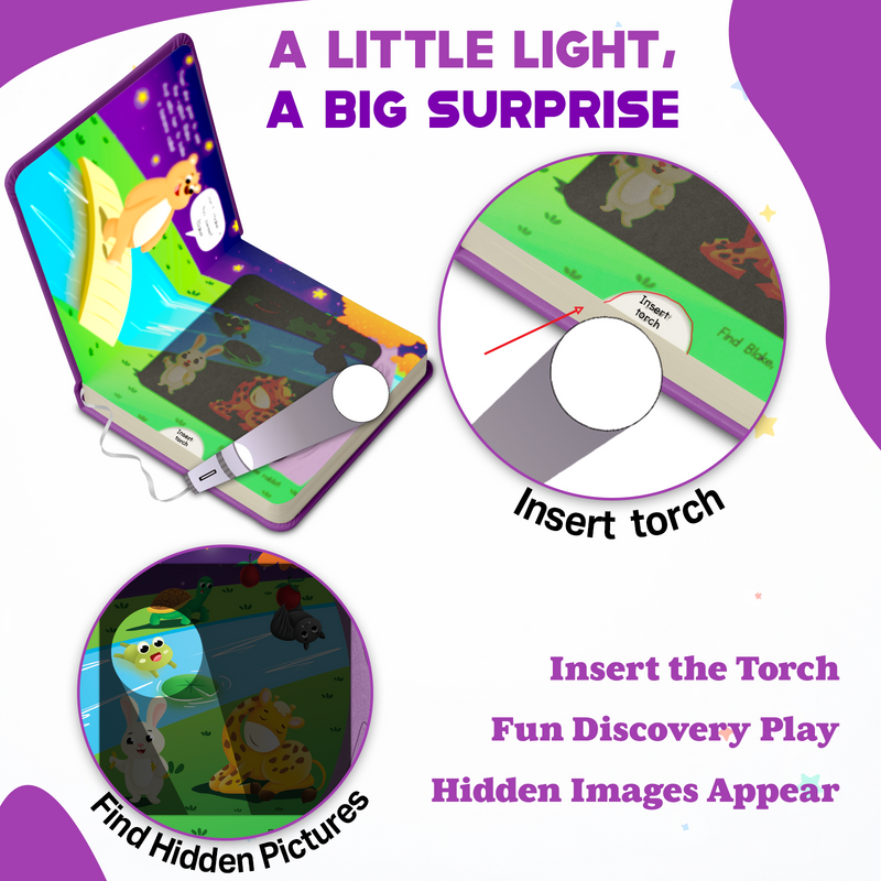 Milo’s Birthday Torch Book for Kids – Interactive Flashlight Story Book with Hidden Pictures (Age 2+ Years)