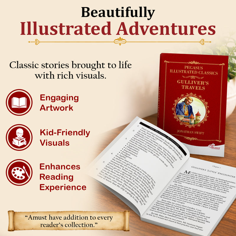 Gulliver’s Travels – Illustrated Classic for Young Readers Age 8+ Years