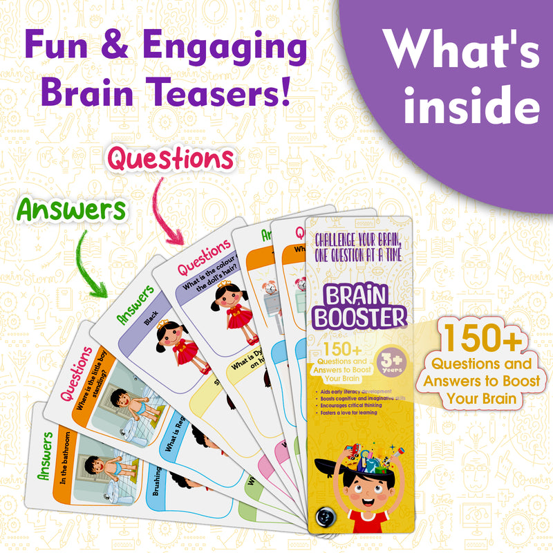 Brain Booster -Flash Card Memory Learning Game for Kids, Teens, and Adults (Age 3+ Years)
