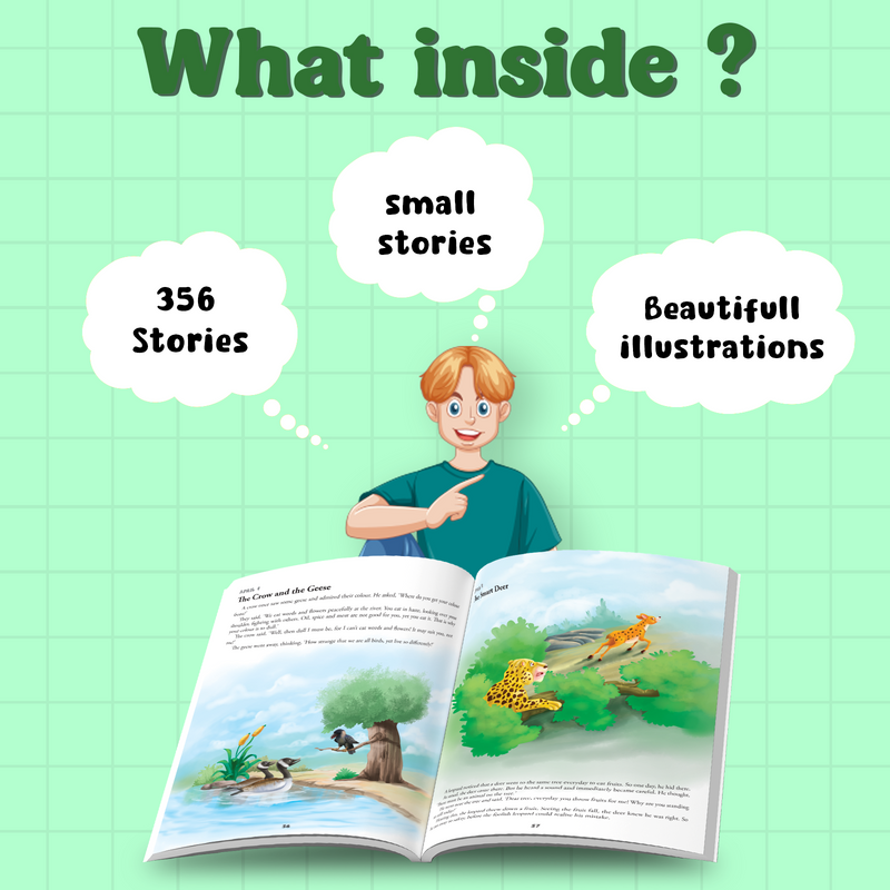 365 Animal Tales for Kids – Moral Lessons Story with Beautiful Illustrations (Age 3+ Years)