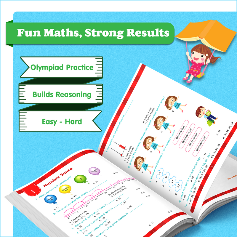 Maths Olympiad Book 1 Workbook for Kids | Practice Book with Step-by-Step Solutions (Age 4+ Years)
