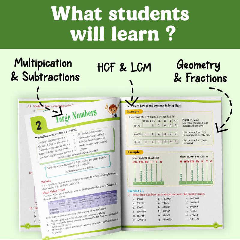 Pegasus Primary Mathematics Book 4 for Kids – Multiplication, HCF & LCM Workbook (Age 4+ Years)