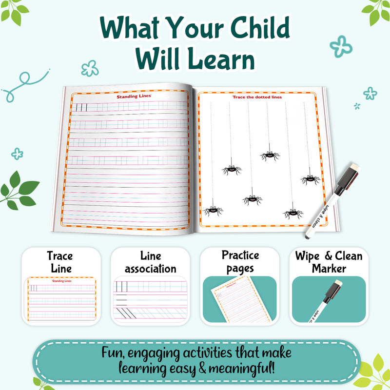 Tracing and Pen Control - Wipe & Clean Workbook