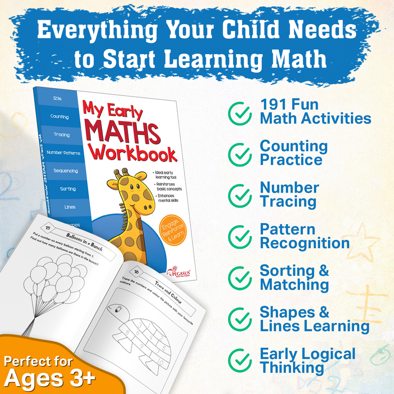 My Early Maths Workbook Pre K for Kids – 191 Fun  Activities for Counting & Early Learning (Age 3+Years)