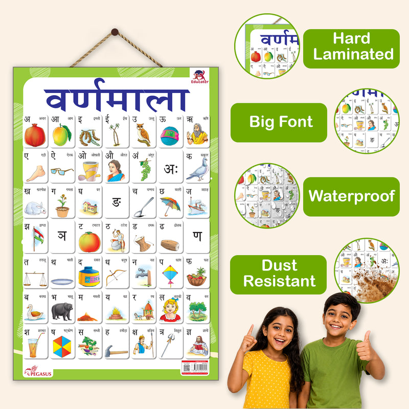 वर्णमाला - Hindi Thick & Laminated Charts