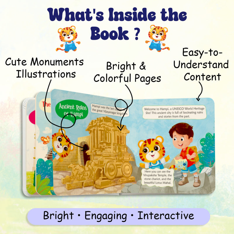 Monuments of India – Early Learning Board Book for Kids (Age 3–6 Years) | Toddler Activity Books