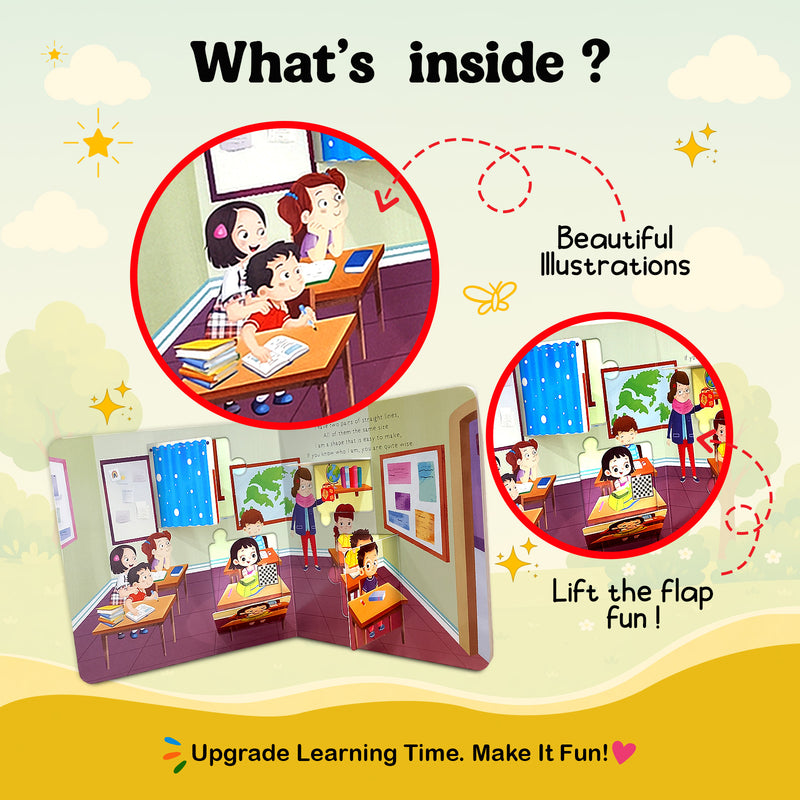 Lift the Flap Shapes Board Book for Kids – Early Learning Shapes Recognition Book (Age 2+ Years)