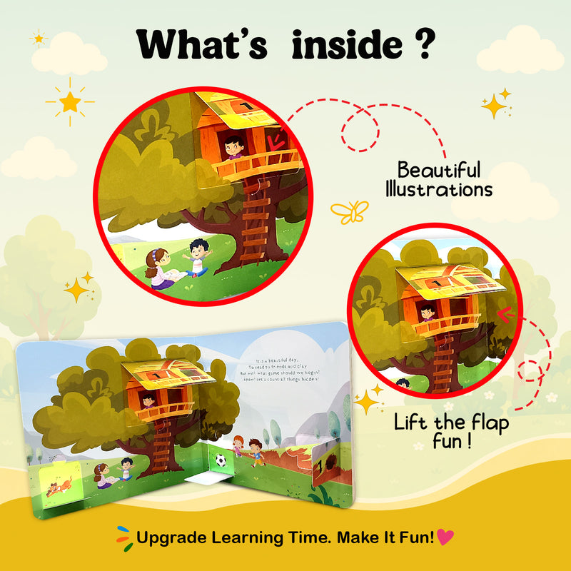 Lift the Flap Numbers Board Book for Kids – Early Learning Number Recognition Book (Age 2+ Years)