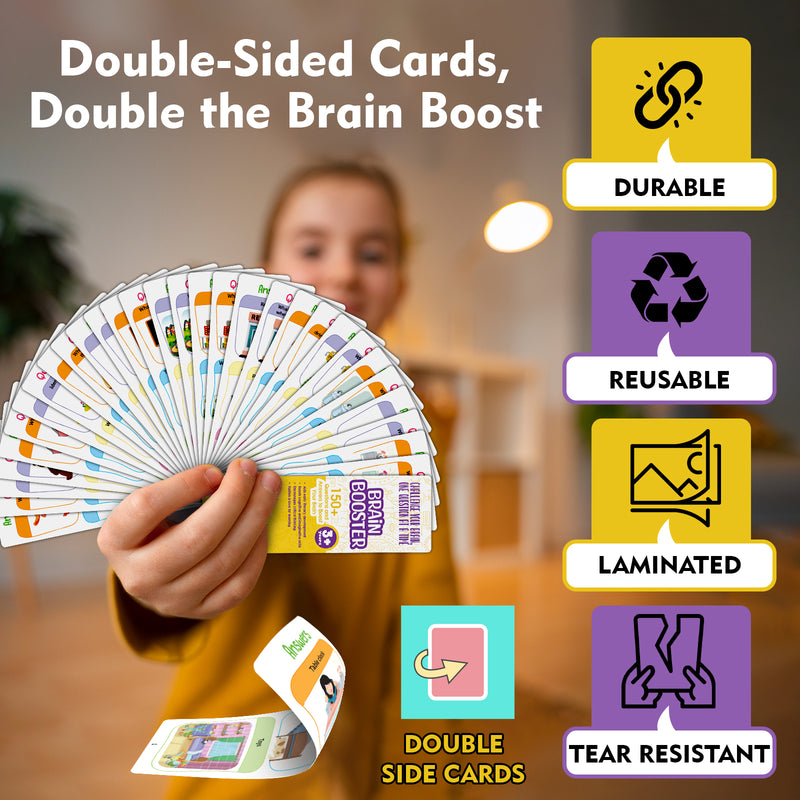 Brain Booster -Flash Card Memory Learning Game for Kids, Teens, and Adults (Age 3+ Years)