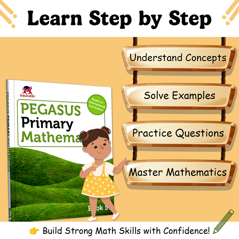 Pegasus Primary Mathematics Book 5 for Kids – Simplification, Area, Volume & Algebra Workbook (Age 4+ Years)