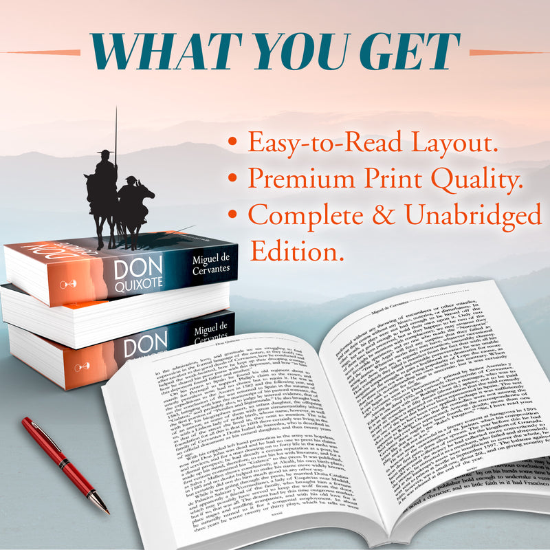 Don Quixote – Complete & Unabridged Classic Novel by Miguel de Cervantes | For Young Readers