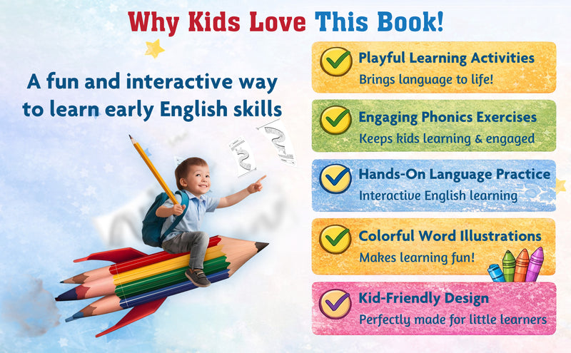 My Early English Workbook Pre K for Kids –191 Fun Activities for Letters & Early Learning  (Age 3+Years)