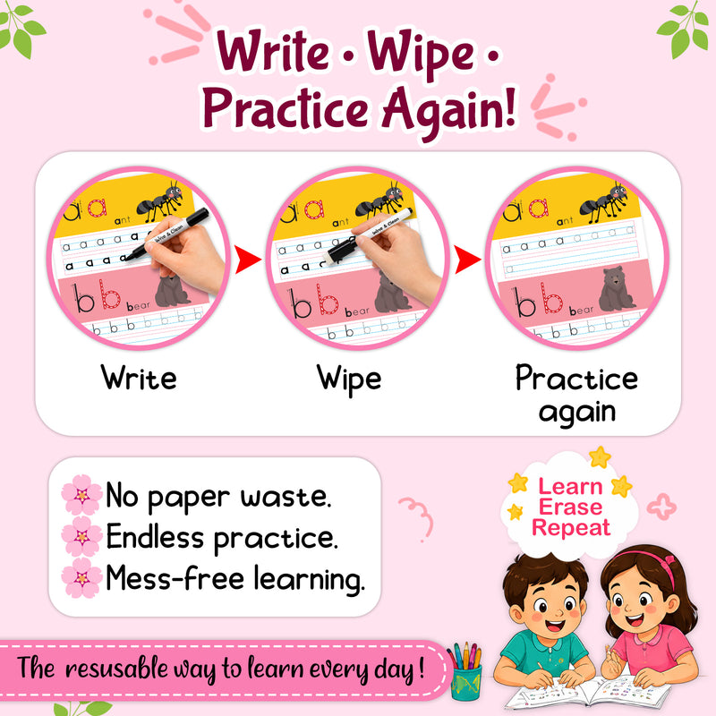 Lowercase Alphabet- Wipe & Clean Workbook