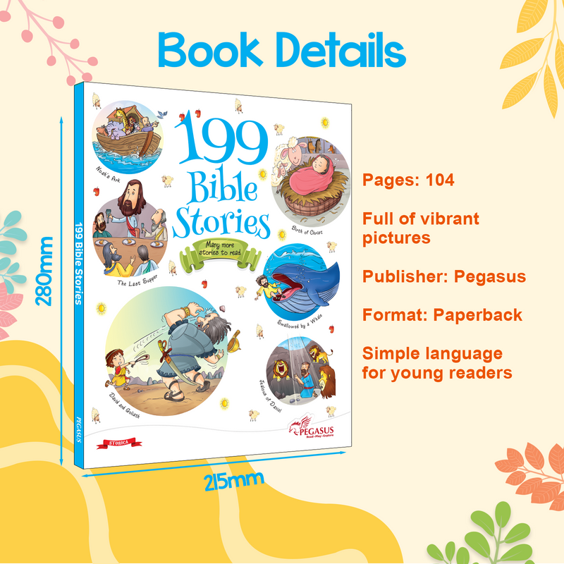 199 Bible Stories for Kids |  Christian Story Book with Classic Biblical Tales (Age 2+ Years)