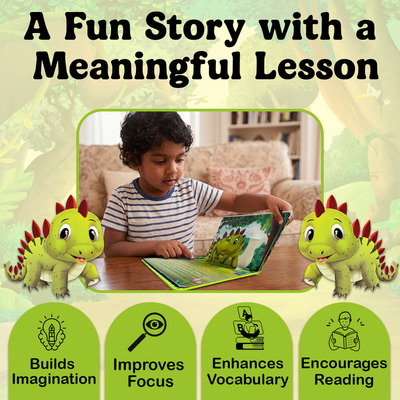 Dorzee’s Spiked Tail – A Pop-Up Book for Kids | Bedtime Story on Learning, & Growth (Age 2+ Years)