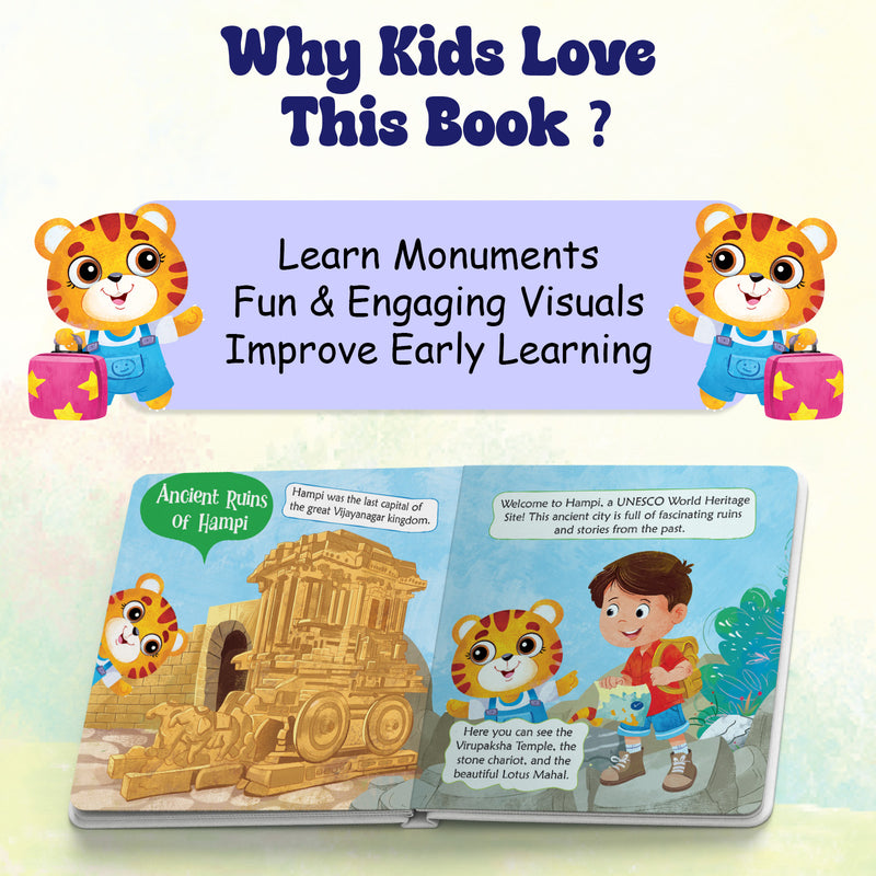 Monuments of India – Early Learning Board Book for Kids (Age 3–6 Years) | Toddler Activity Books