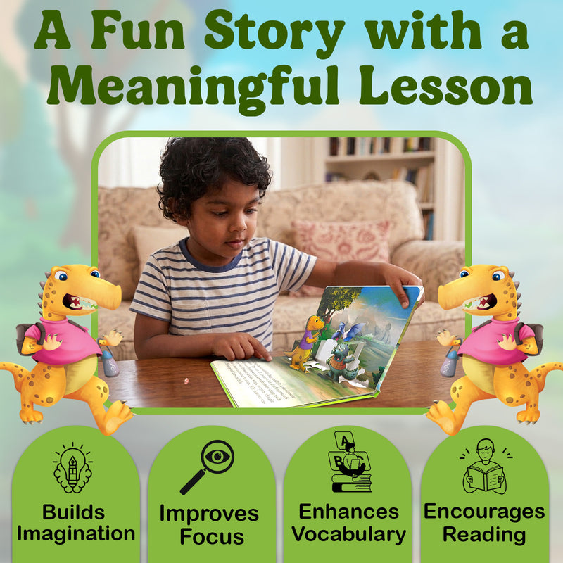 Kelly, the T-Rex – Pop-Up Book for Kids |  Bedtime Story About Friendship & Feelings (Age 2+ Years)