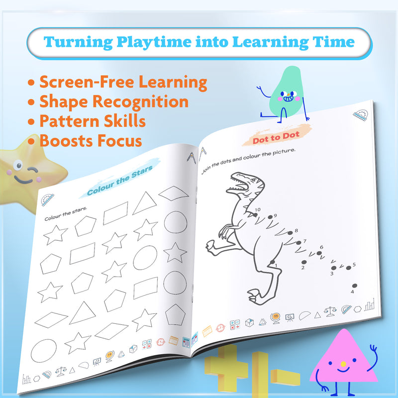 STEAM Maths Shapes & Patterns Workbook for Class 1 | Early Maths Activity Book (Age 5–7 Years)