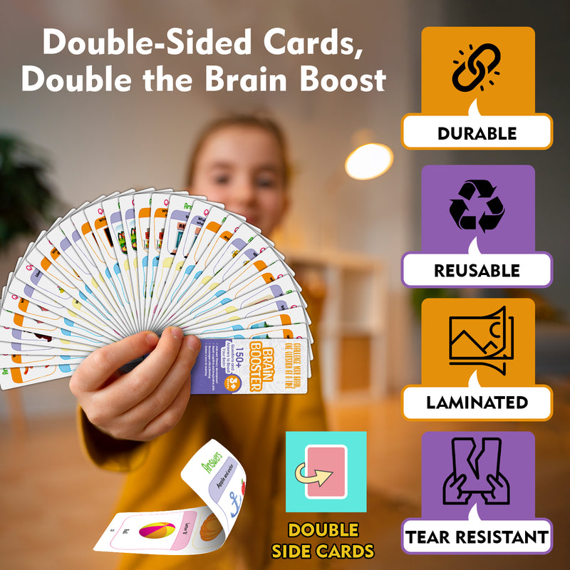 Brain Booster -Flash Card Memory Learning Game for Kids, Teens, and Adults (Age 3+ Years)