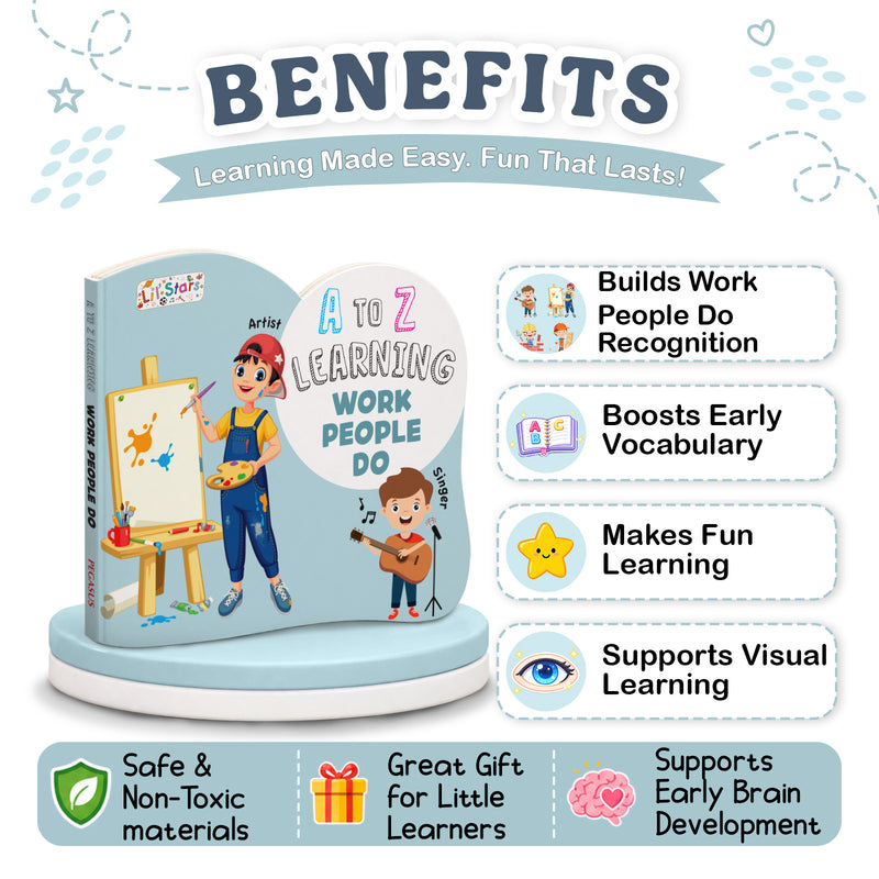 A to Z Learning Work People Do Board Book for Kids – Early & Fun Learning Book (Age 1+ Years)