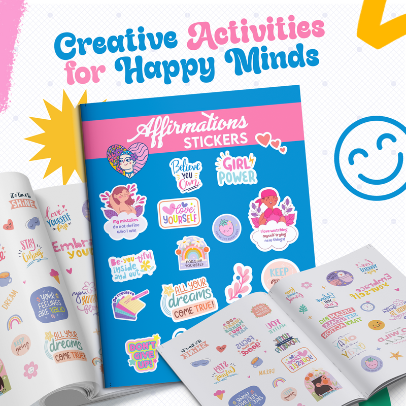 Affirmations Sticker Book for Kids – 100+ Positive Stickers for Creative Learning (Age 3+ Years)