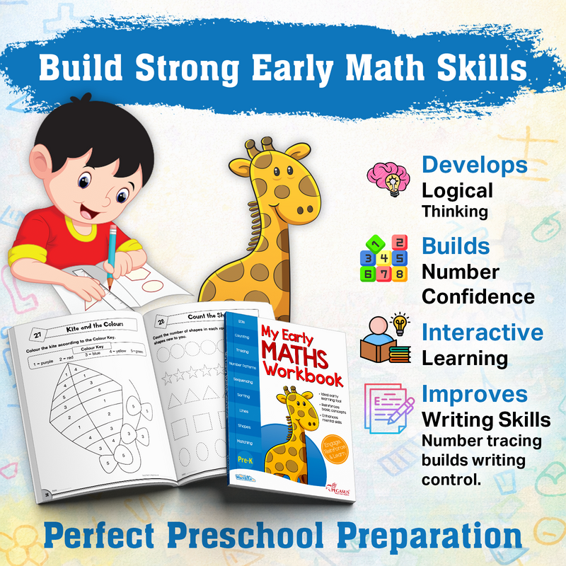 My Early Maths Workbook Pre K for Kids – 191 Fun  Activities for Counting & Early Learning (Age 3+Years)