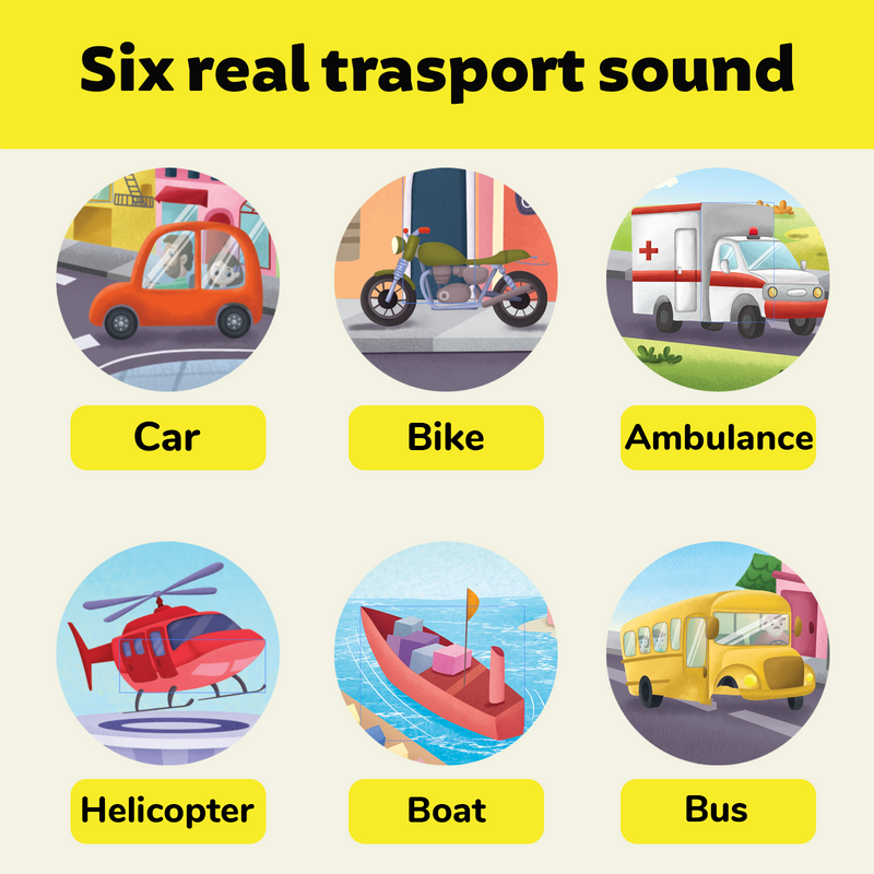 I Explore My City Book for Kids – Magic Noise Book with 6 Real Sound Effects (Age 1+ Years)