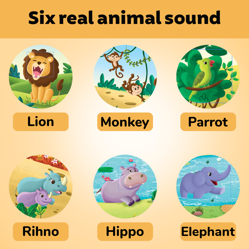 I Explore The Jungle Book for Kids – Magic Noise Book with 6 Real Sound Effects (Age 1+ Years)