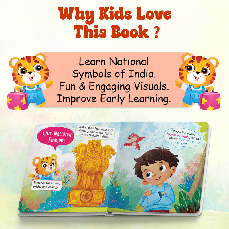 National Symbols of India – Early Learning Board Book for Kids (Age 3–6 Years) | Toddler Activity Books
