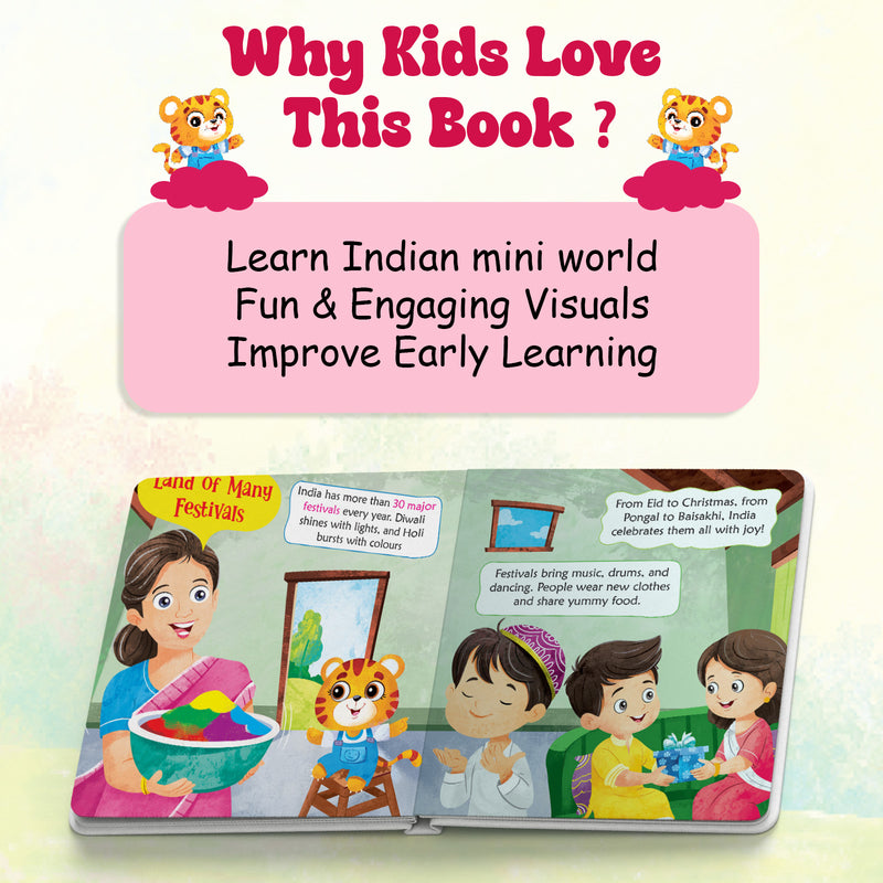 India, The Mini World – Early Learning Board Book for Kids (Age 3–6 Years) | Toddler Activity Books