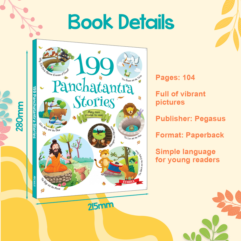 199 Panchatantra Stories for Kids | Storyica Classic Panchatantra Story Book with Illustrated Moral Tales (Age 2+ Years)