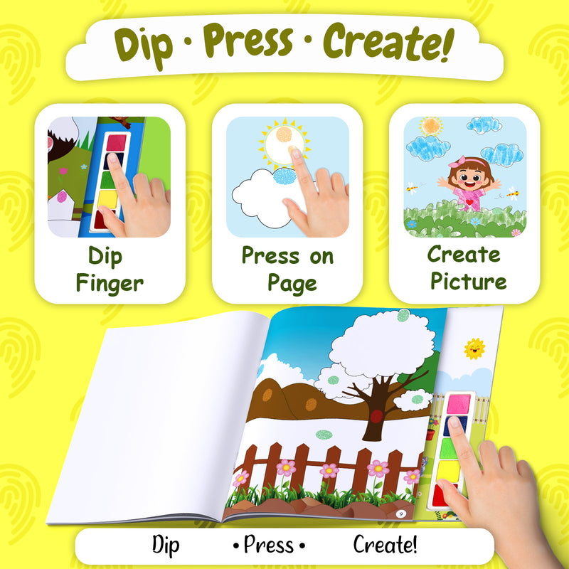 Fingerprinting Garden –Creative Art and Craft Activity Book for Kids  (Age 3+ Years)
