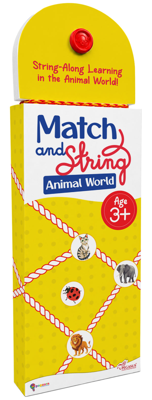 Match and String Animal World for Kids (Age 3+ Years) String-Along Learning Activity Fine Motor Skills and Matching Game